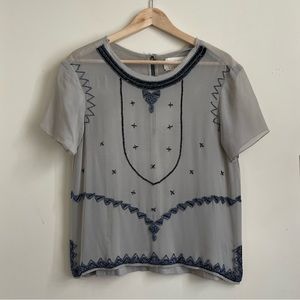 nicole miller artelier beaded top